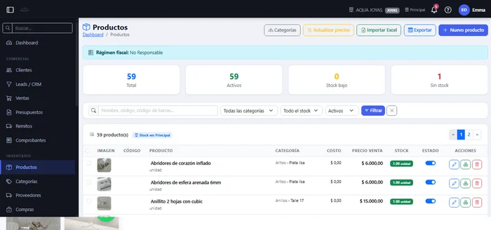 Sistema de gestión VentaWeb